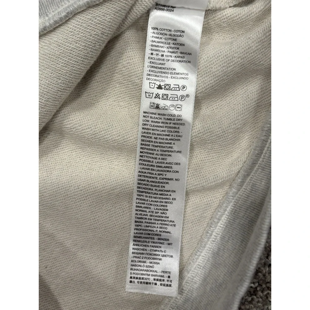 Levi's Light Gray Crewneck Sweatshirt Size XS Minimal Logo Casual 100% Cotton